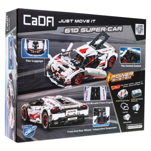 Stavebnica CaDA 1696 ks. Športové autíčko 610 SUPER-CAR pre deti 8+