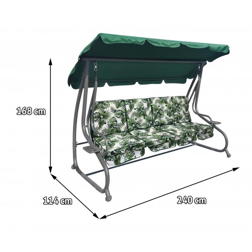 Obrovská záhradná hojdačka opletená 2x1 listami