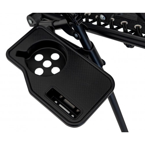 Záhradné a plážové ležadlo čierne