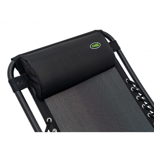 Záhradné a plážové ležadlo čierne