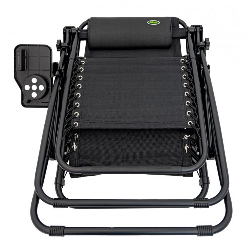 Záhradné a plážové ležadlo čierne