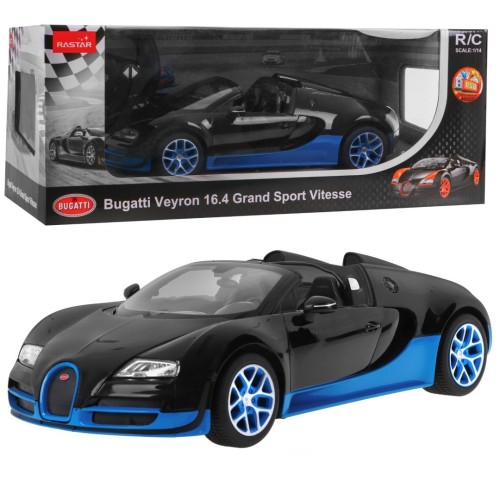 Bugatti Veyron Grand Sport Vitesse čierny RASTAR model 1:14 Diaľkovo ovládané auto + Ovládač