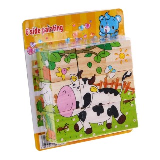 Drevené kocky pre najmenších, farmárske vydanie