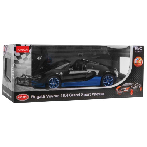 Bugatti Veyron Grand Sport Vitesse čierny RASTAR model 1:14 Diaľkovo ovládané auto + Ovládač