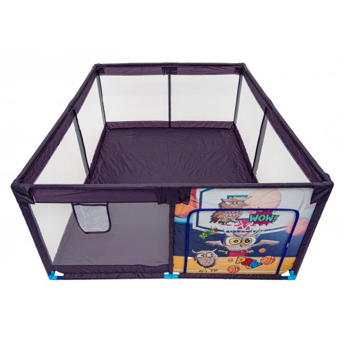 Detská ohrádka Soft Rectangle Športová sova