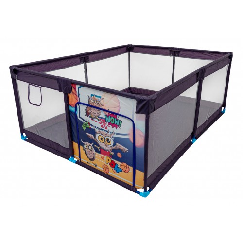Detská ohrádka Soft Rectangle Športová sova