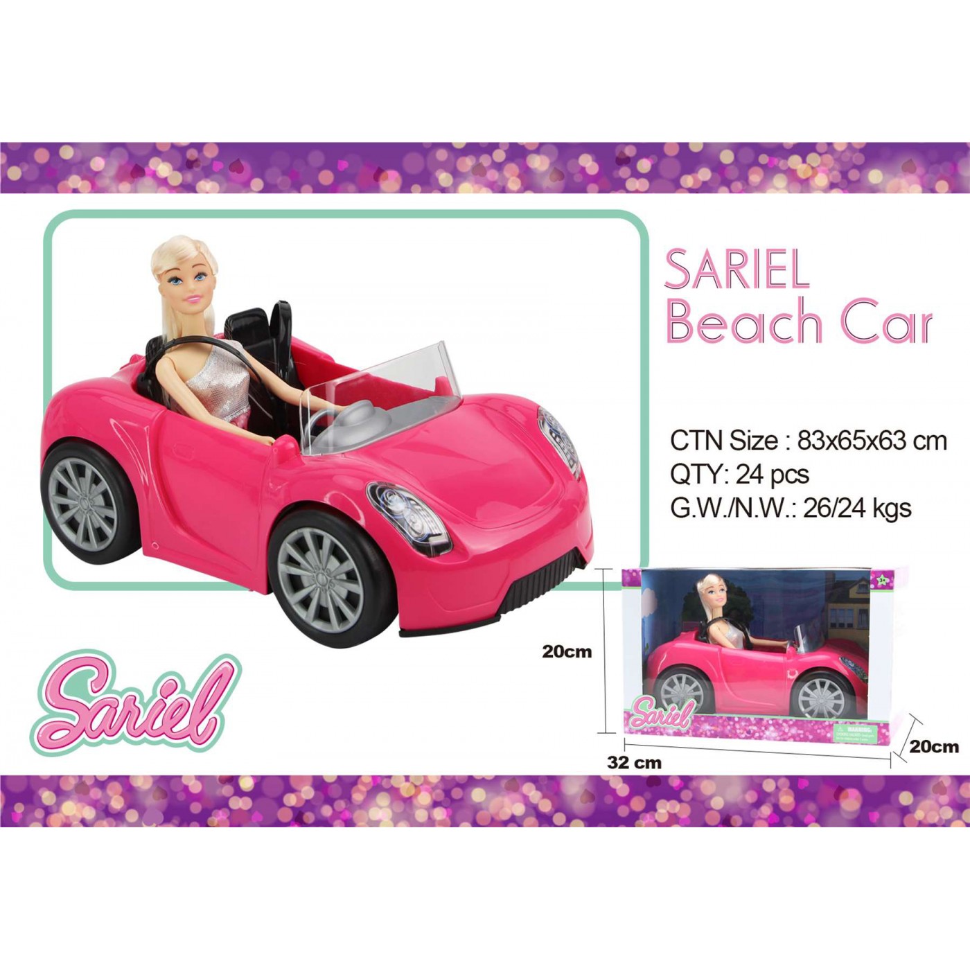 Súprava bábika + auto