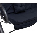 Sedadlo na záhradnú hojdačku Textilné 2x1 námornícka modrá