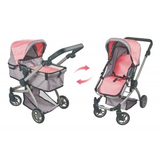 Ružový kočík pre bábiky