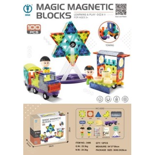 Magnetická stavebnica Sada 100 dielov