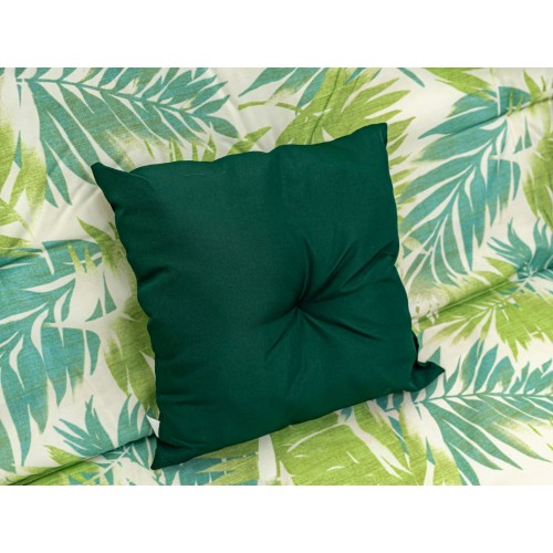 Textilné sedátko na záhradnú hojdačku 2x1 vzor palmových listov