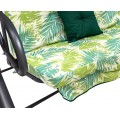 Textilné sedátko na záhradnú hojdačku 2x1 vzor palmových listov