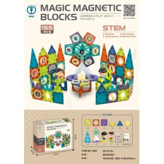 Magnetická stavebnica Sada 155 dielov