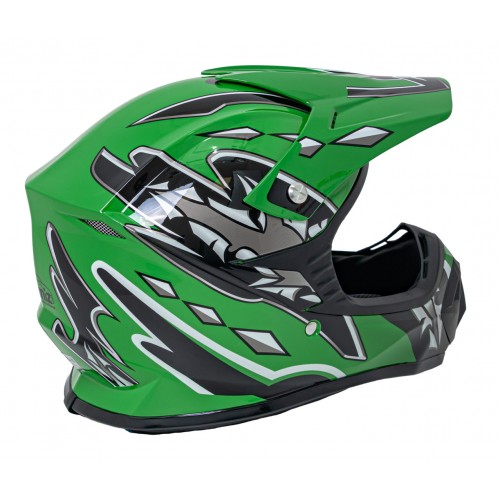Enduro motocyklová prilba zelená S