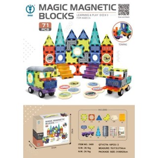 Magnetická stavebnica Sada 71 dielov