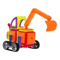 Konštrukčné Magnetická stavebnica pre deti 3+ Sada 78 ks. + Modul kolies + Rameno bagra + Magnetické a plastové kocky