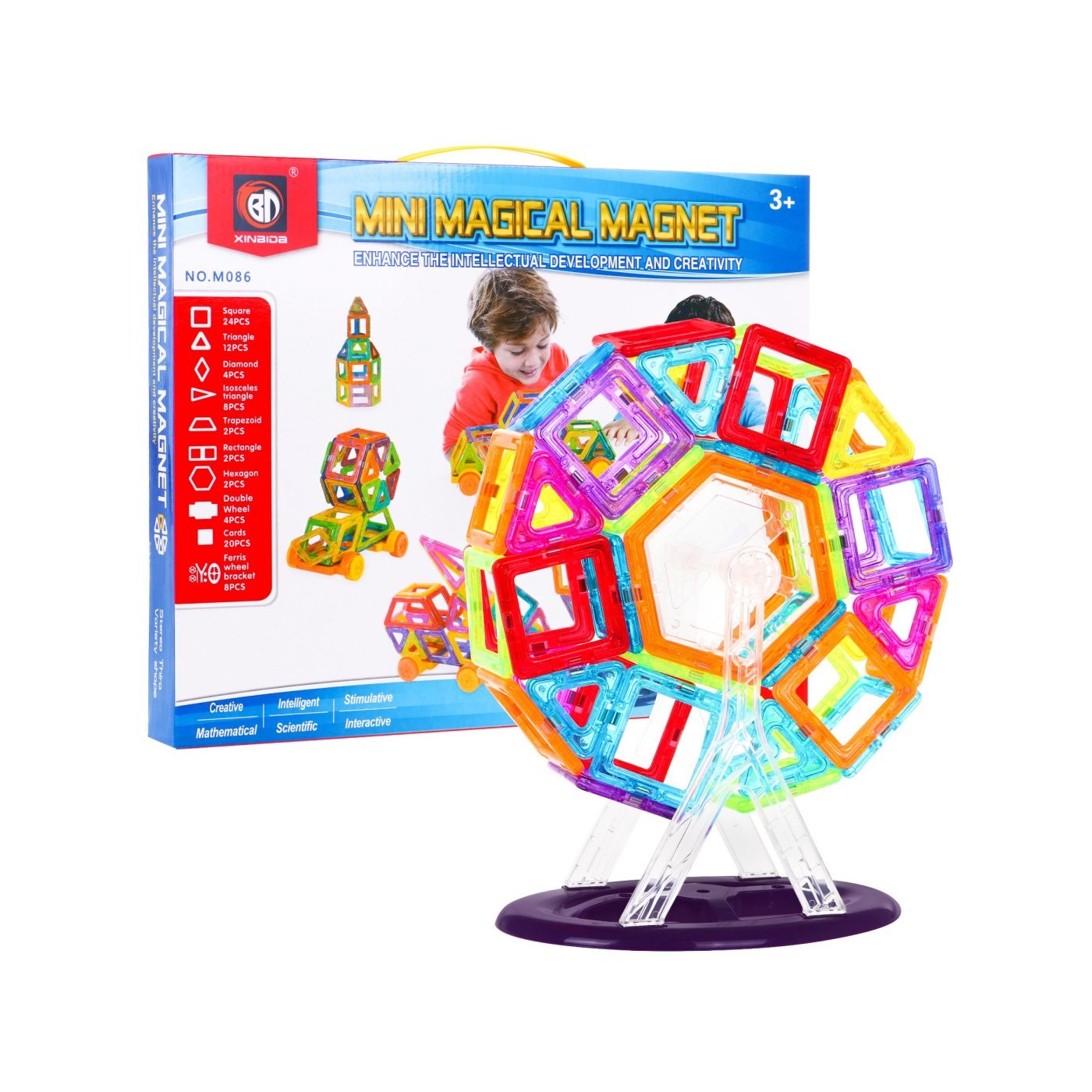 Magnetická stavebnica Sada 86 dielov