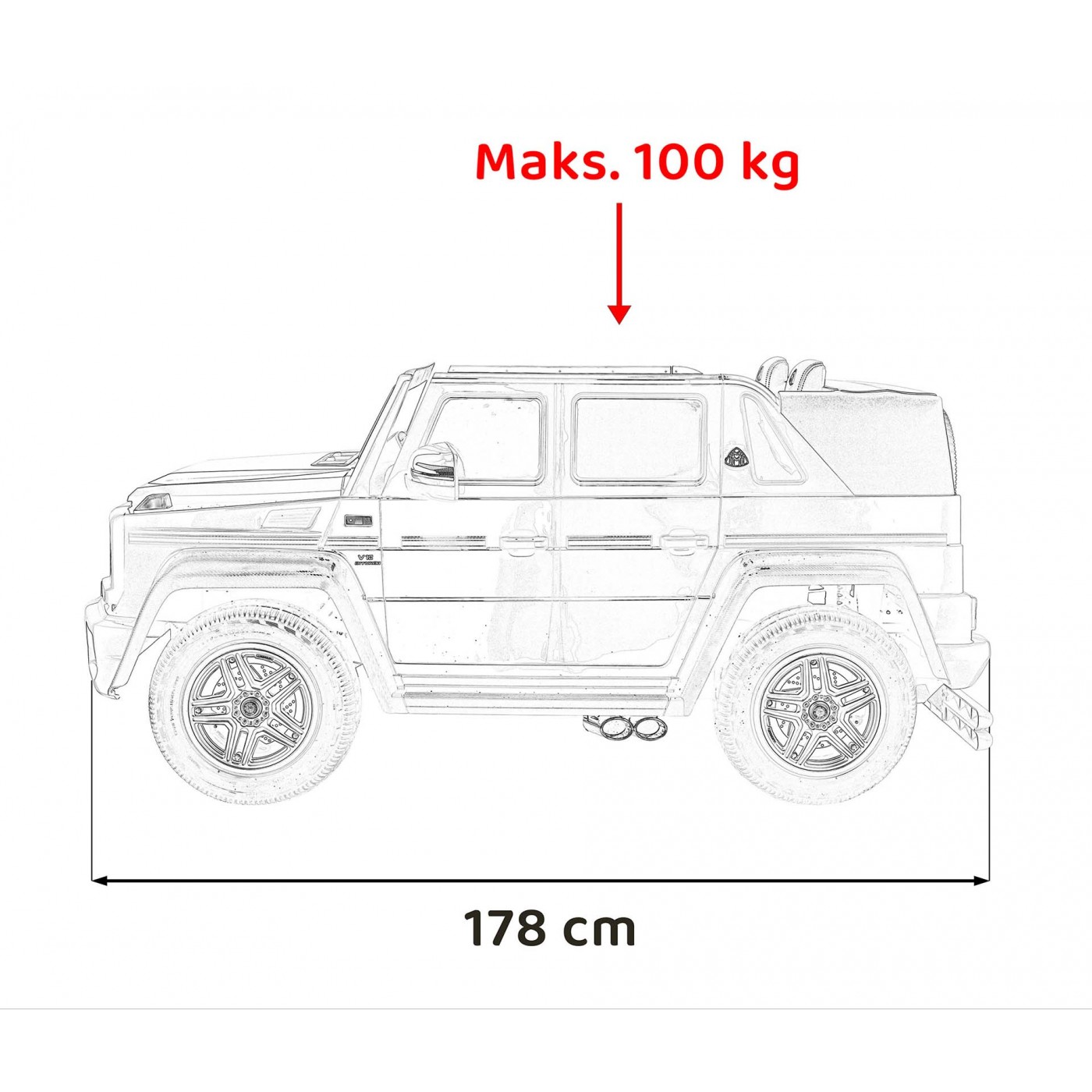 Vozidlo Mercedes Benz MAYBACH G650 STRONG Black