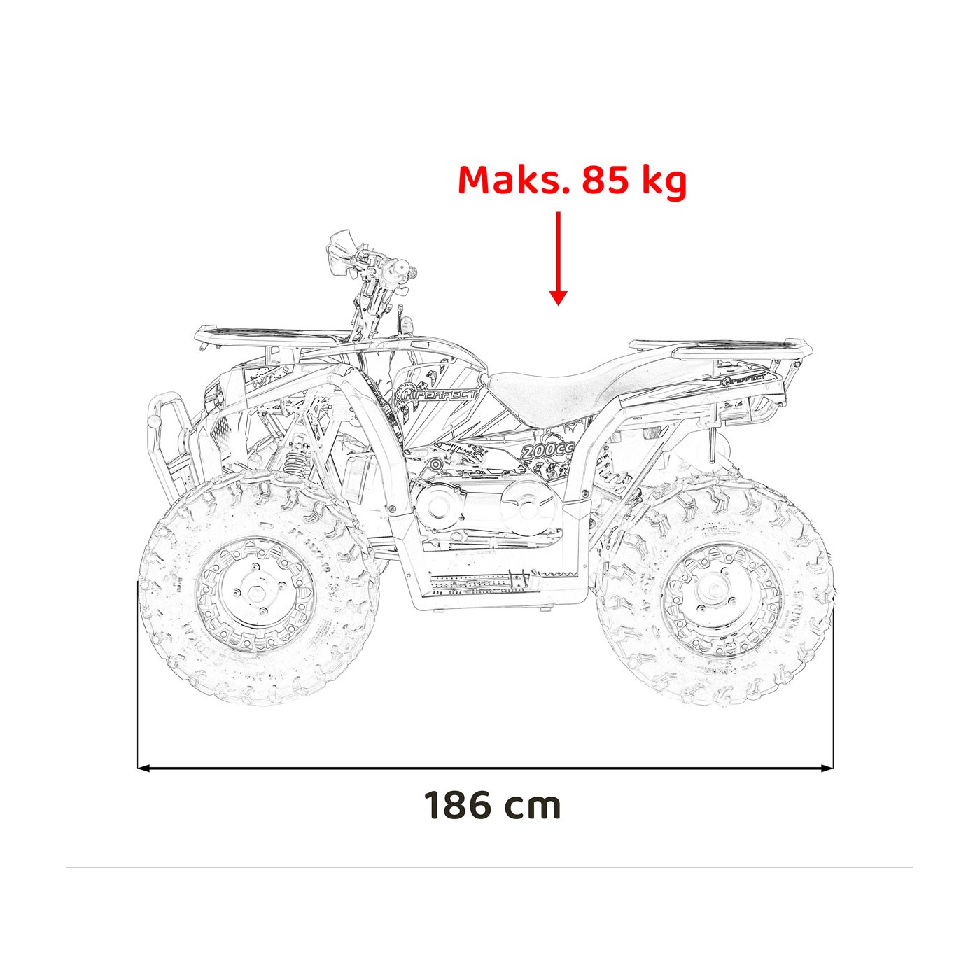 Vozidlo Quad Combustion 200CC PRO RIDER Orange