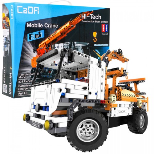 Stavebnica CaDA 838 ks. Diaľkovo ovládaný Žeriav + Ťahač 2v1 pre deti 6+