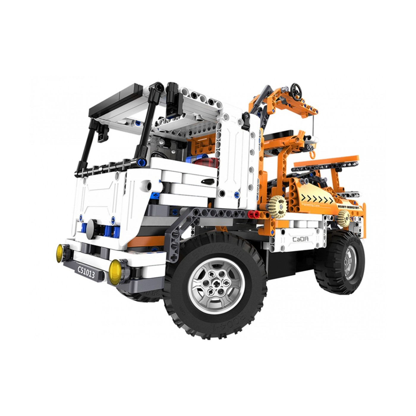 Stavebnica CaDA 838 ks. Diaľkovo ovládaný Žeriav + Ťahač 2v1 pre deti 6+
