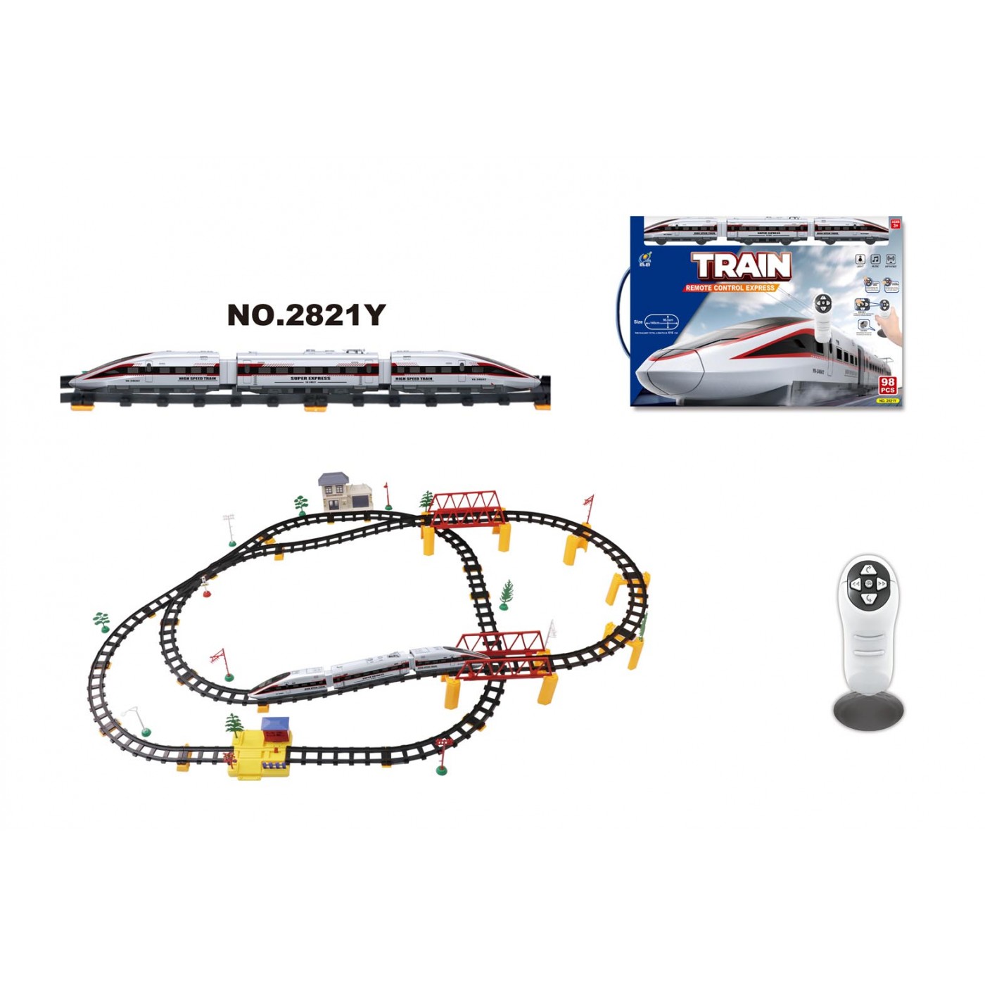 R/C rýchlovlak 98ks.