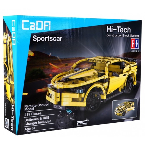 Stavebnica CaDA 419 ks. Diaľkovo ovládané športové auto pre deti 6+