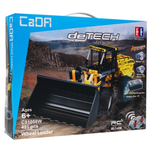 Stavebnica CaDA 491 ks. Buldozér Pluh pre deti 6+