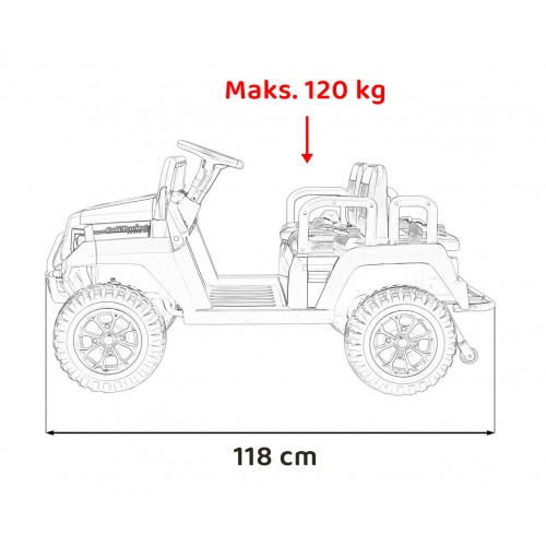 Champion 4-miestne buggy vozidlo, biela