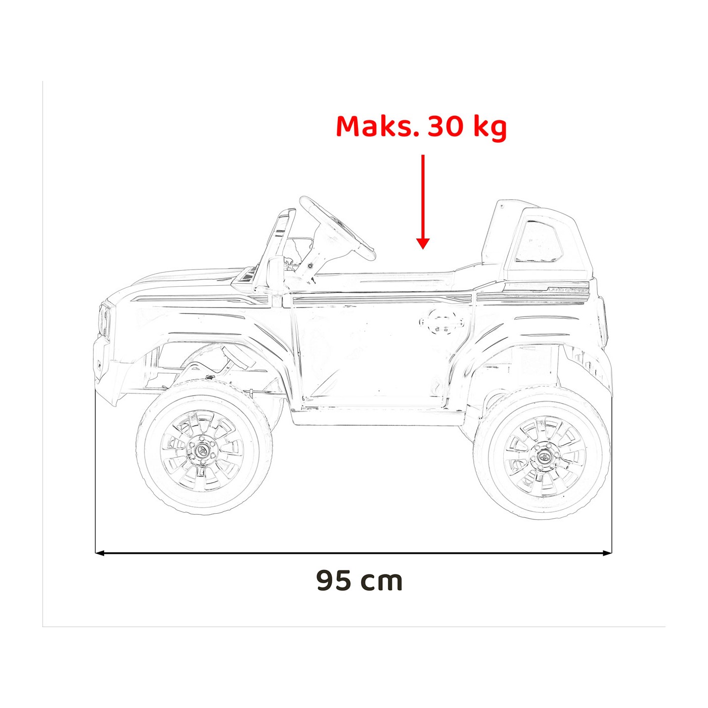 Vozidlo Toyota Land Cruiser PRADO červené