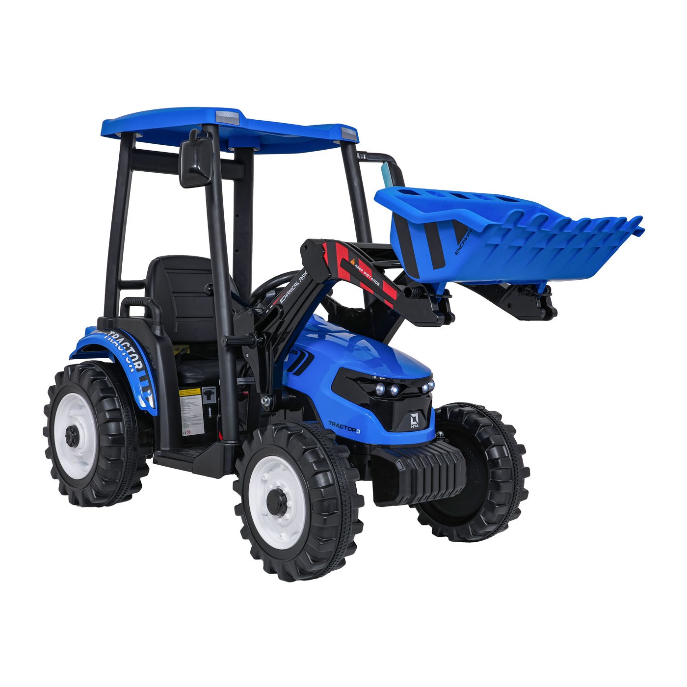 MEGA D68 ťahač s prívesom modrý