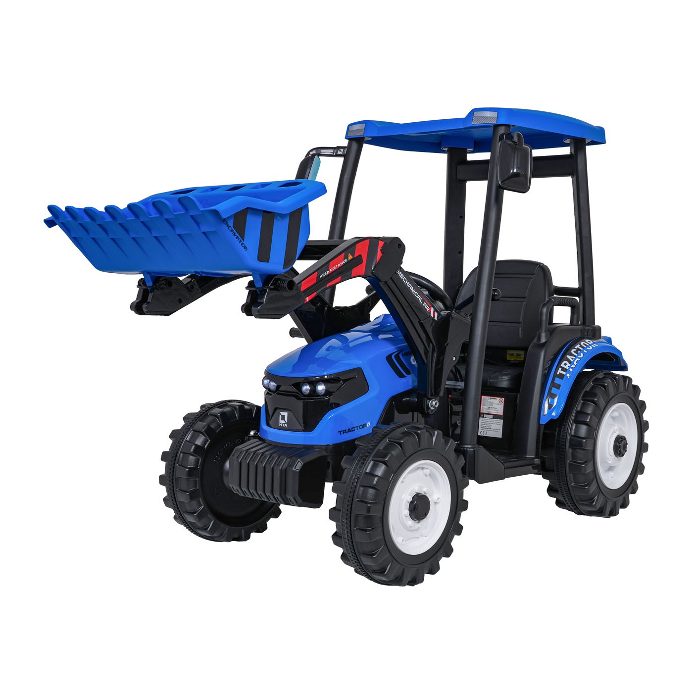 MEGA D68 ťahač s prívesom modrý