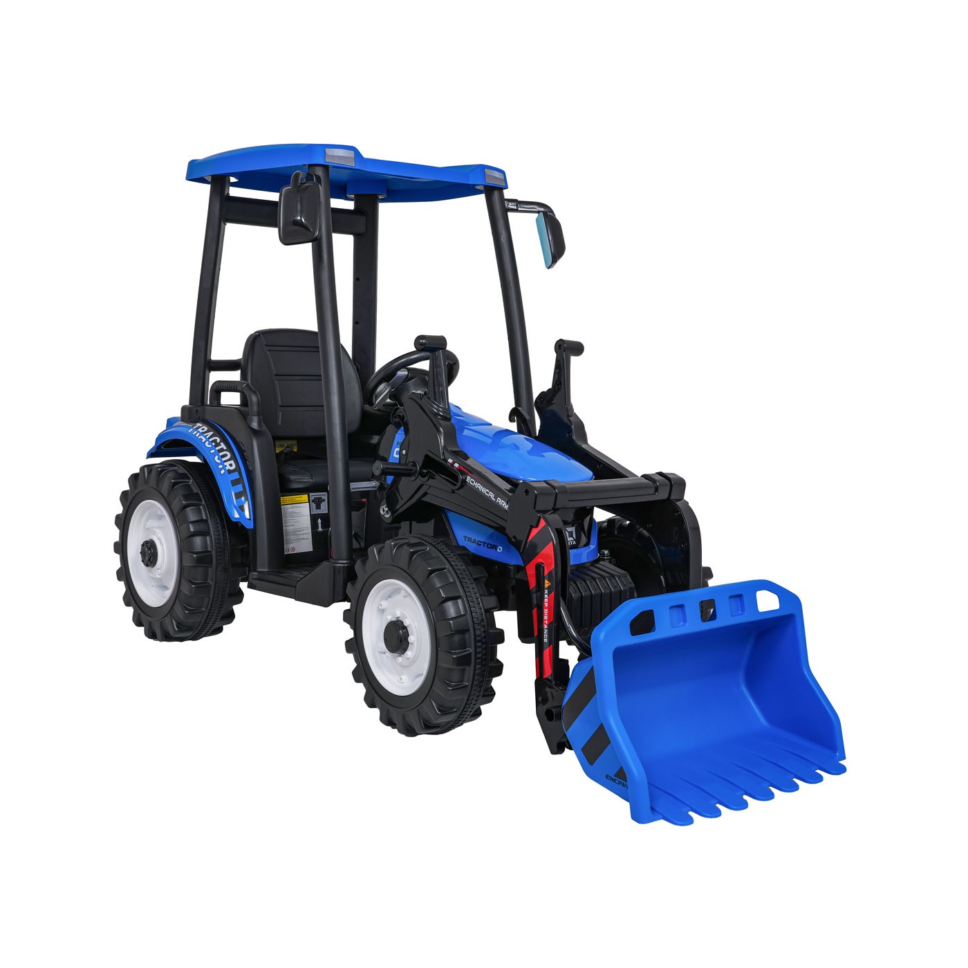 MEGA D68 ťahač s prívesom modrý