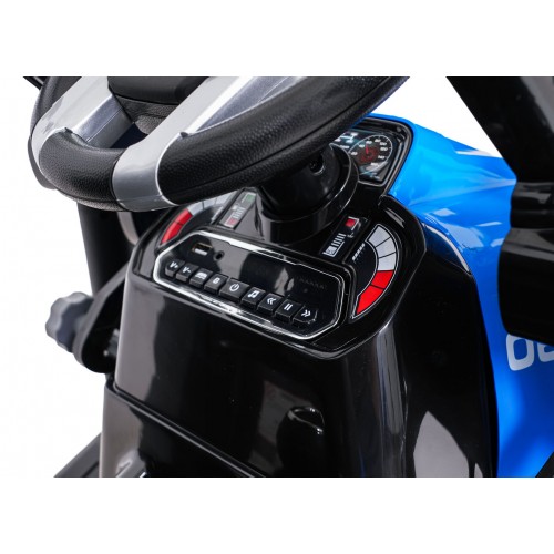 MEGA D68 ťahač s prívesom modrý