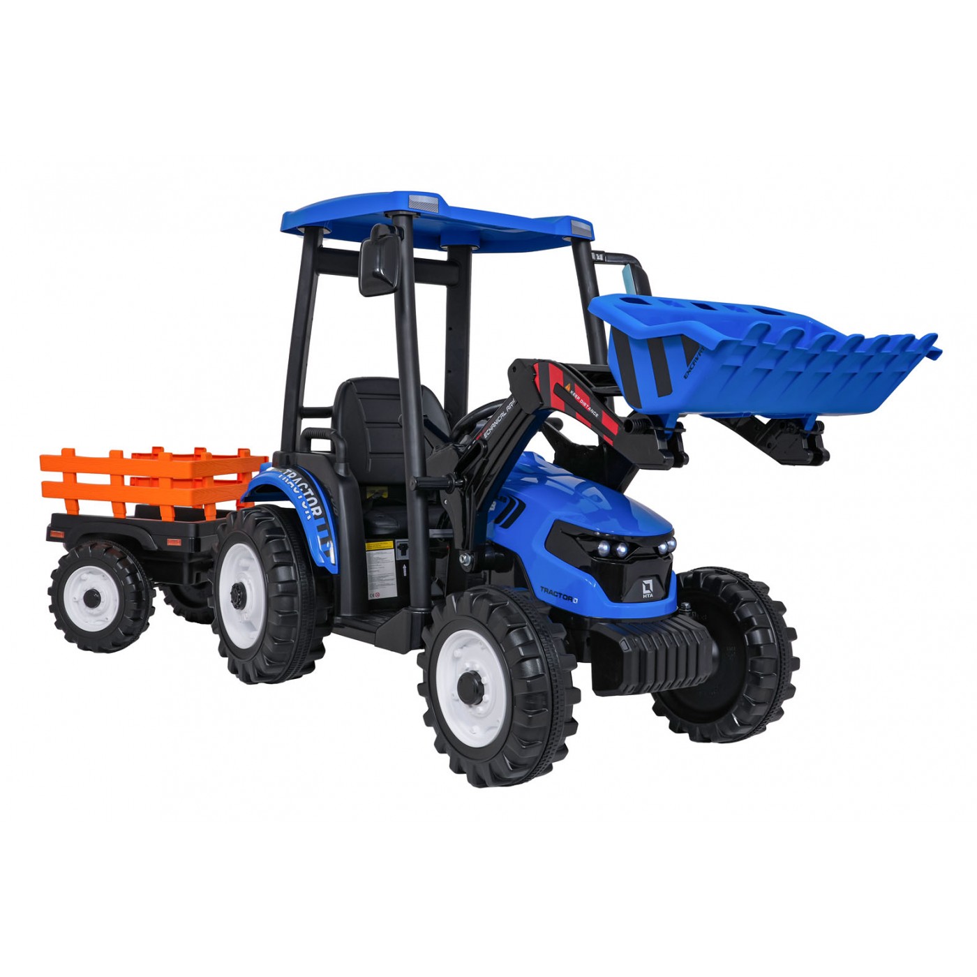 MEGA D68 ťahač s prívesom modrý