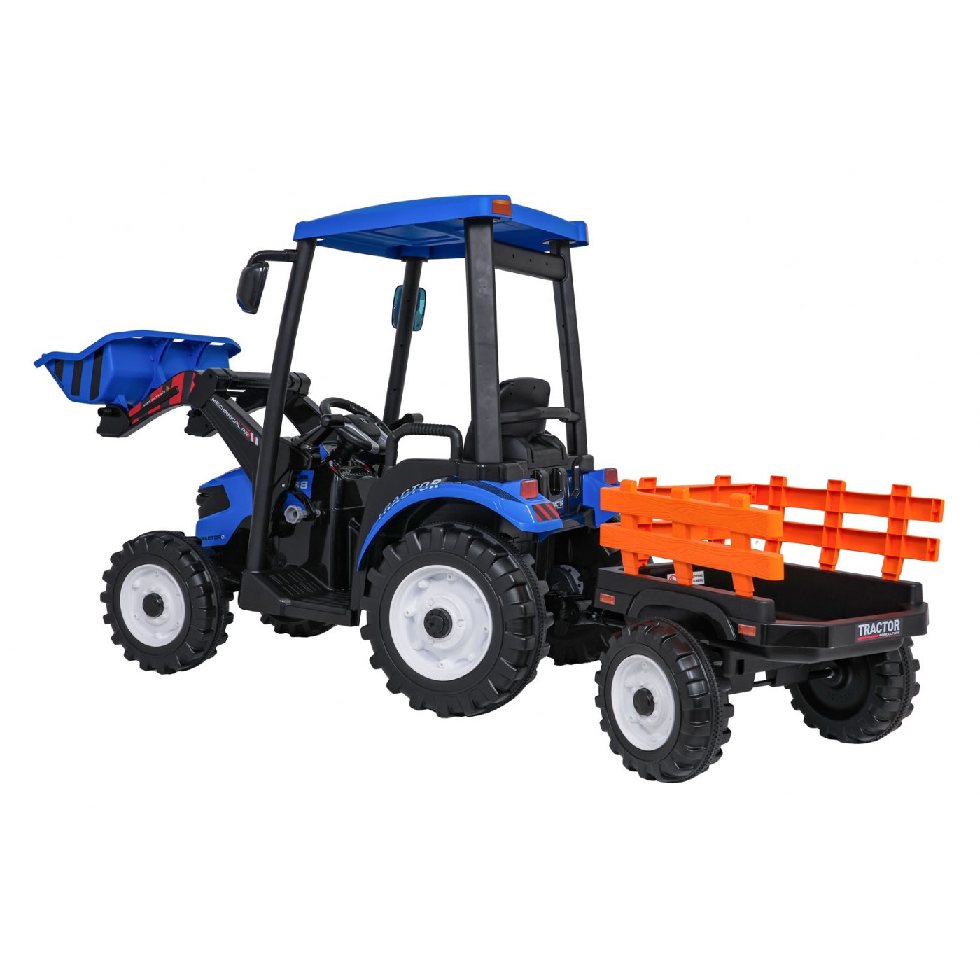 MEGA D68 ťahač s prívesom modrý