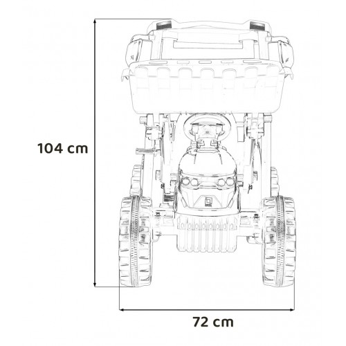 MEGA D68 ťahač s prívesom žltý