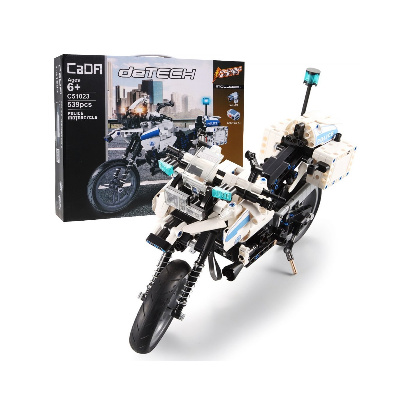Stavebnica R/C Motocykel Polícia 539 ks EE