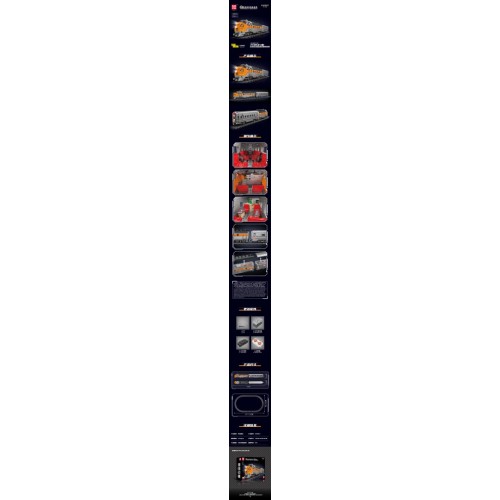 Oranžová vláčikodráha 1751 dielov.