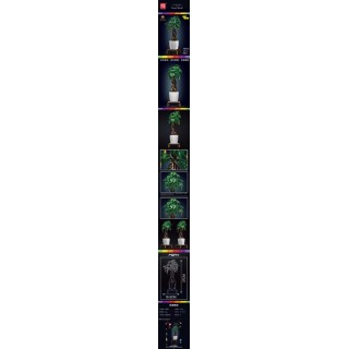 Sada stavebných kociek stromov, 905 dielov.