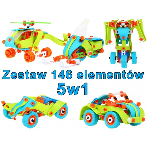 Stavebnica Veselé Vozidlá 146 dielov