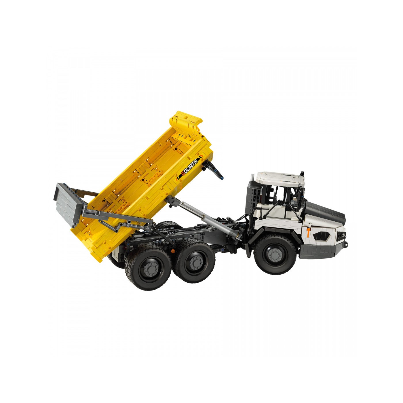 Stavebnica CaDA Master 3067 ks. Diaľkovo ovládaná vyklápačka Goliath Eric Trax