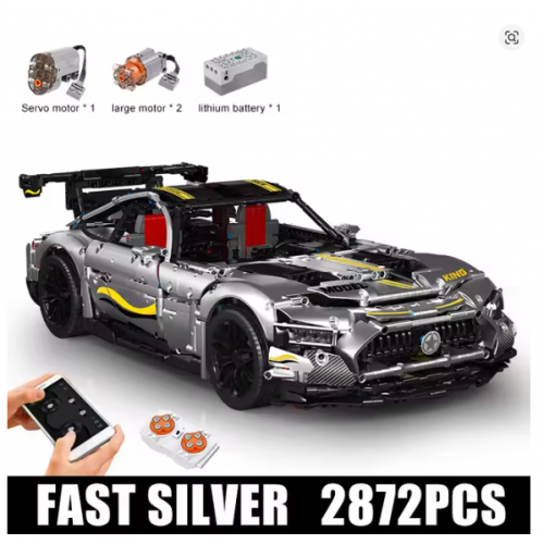 Sada športových kociek so sivými farbami, 2872 dielikov.