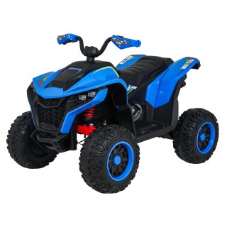 Modré štvorkolkové vozidlo