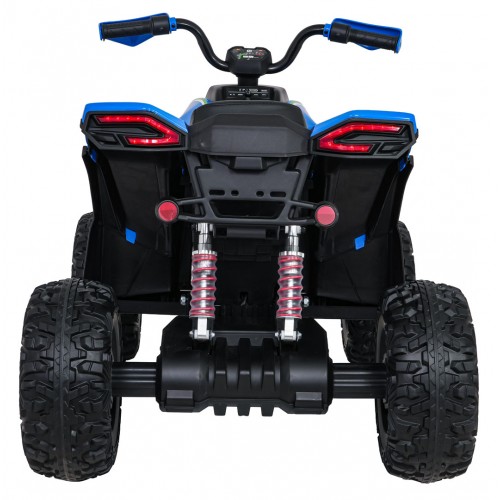 Modré štvorkolkové vozidlo