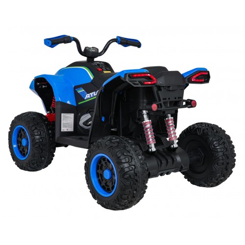 Modré štvorkolkové vozidlo