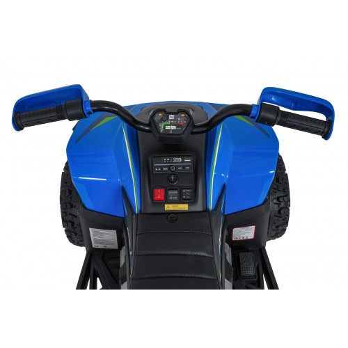 Modré štvorkolkové vozidlo