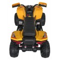 Štvorkolkové vozidlo s rýchlym kolesom žlté