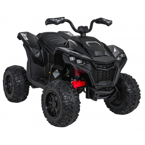 Vozidlo so štvorkolkou v čiernej farbe