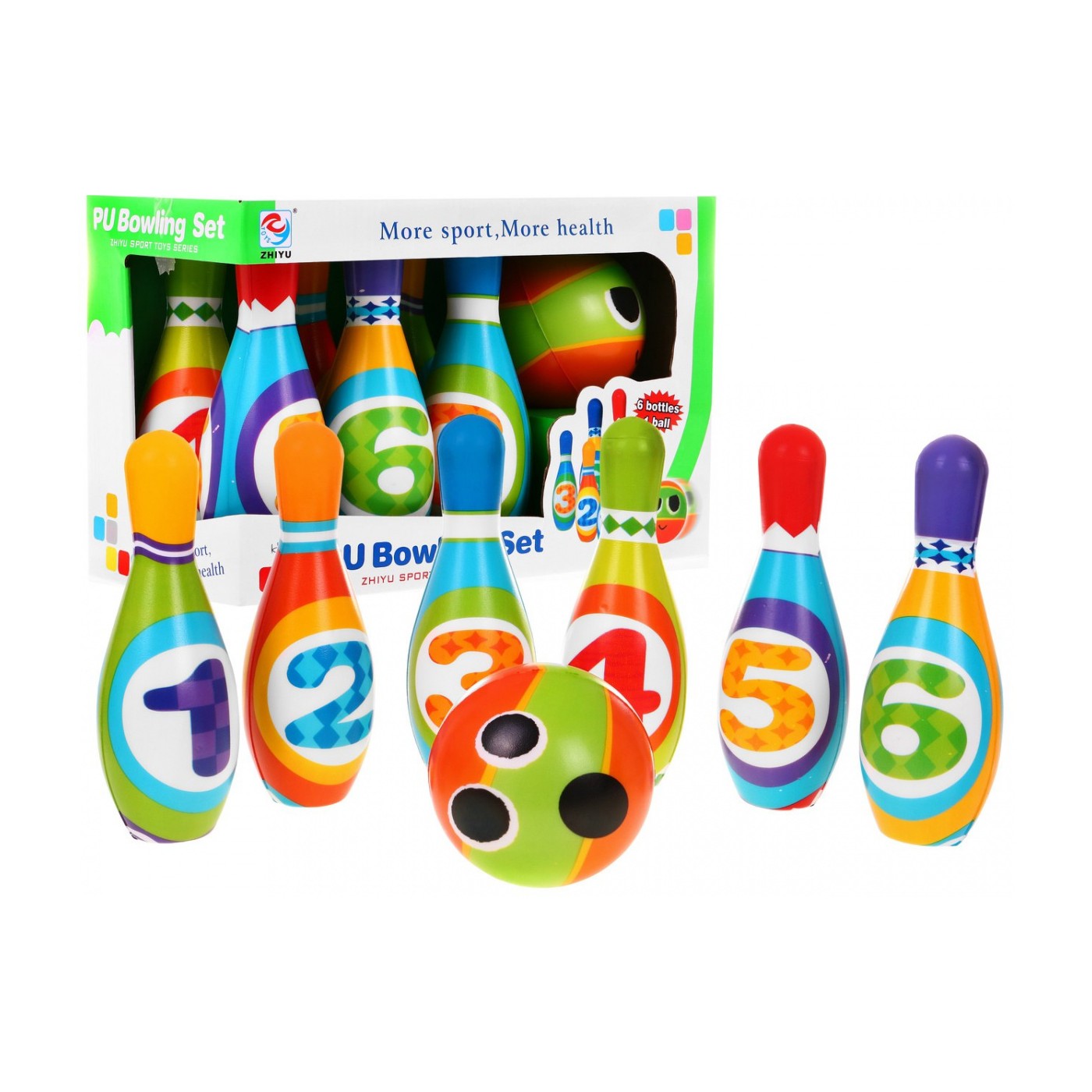 Sada penových kuželov pre deti 3+ Mäkké kužele s číslami + Farebná lopta